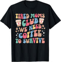 Groovy Exhausted Mom For Mother's Day Unisex T-shirt, Sweatshirt, Hoodie, Long Sleeve Tee - T-Shirt, Sweatshirt, Hoodie
