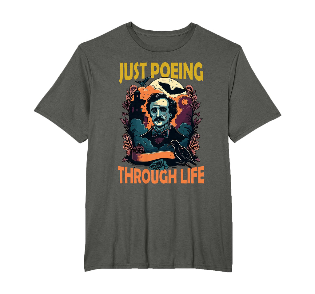 Gothic Edgar Allan Poe Raven Dark T-Shirt - Custom Art Print for Adults - T-Shirt, Sweatshirt, Hoodie