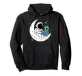 Funny Moon Astronaut Alien Read Book Hoodie - Aesthetic Graphic Unisex - T-Shirt, Sweatshirt, Hoodie