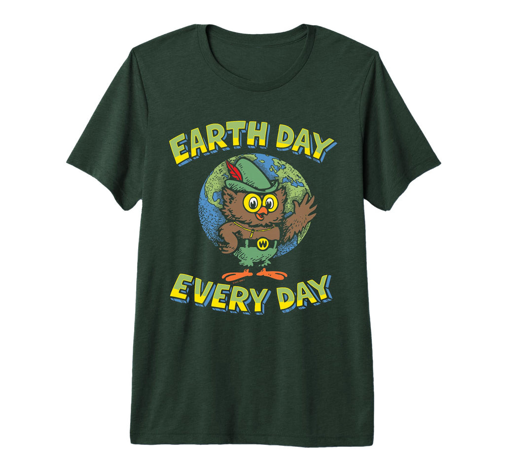 Earth Day Every Day Woodsy Owl Give T-Shirt - Unique Graphic for Adults - T-Shirt, Sweatshirt, Hoodie