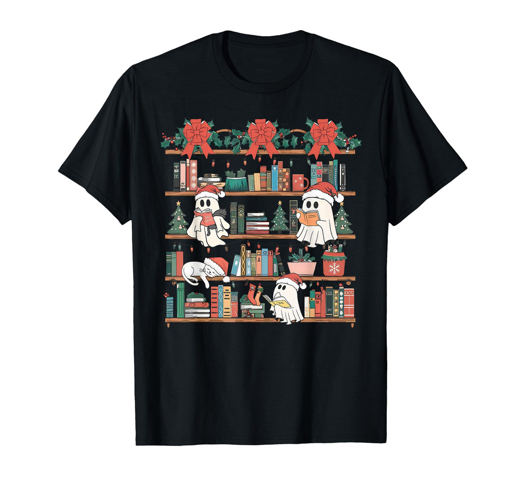Ghost Reading Book Teacher Librarian T-Shirt - Trendy Graphic Men Women - T-Shirt, Sweatshirt, Hoodie
