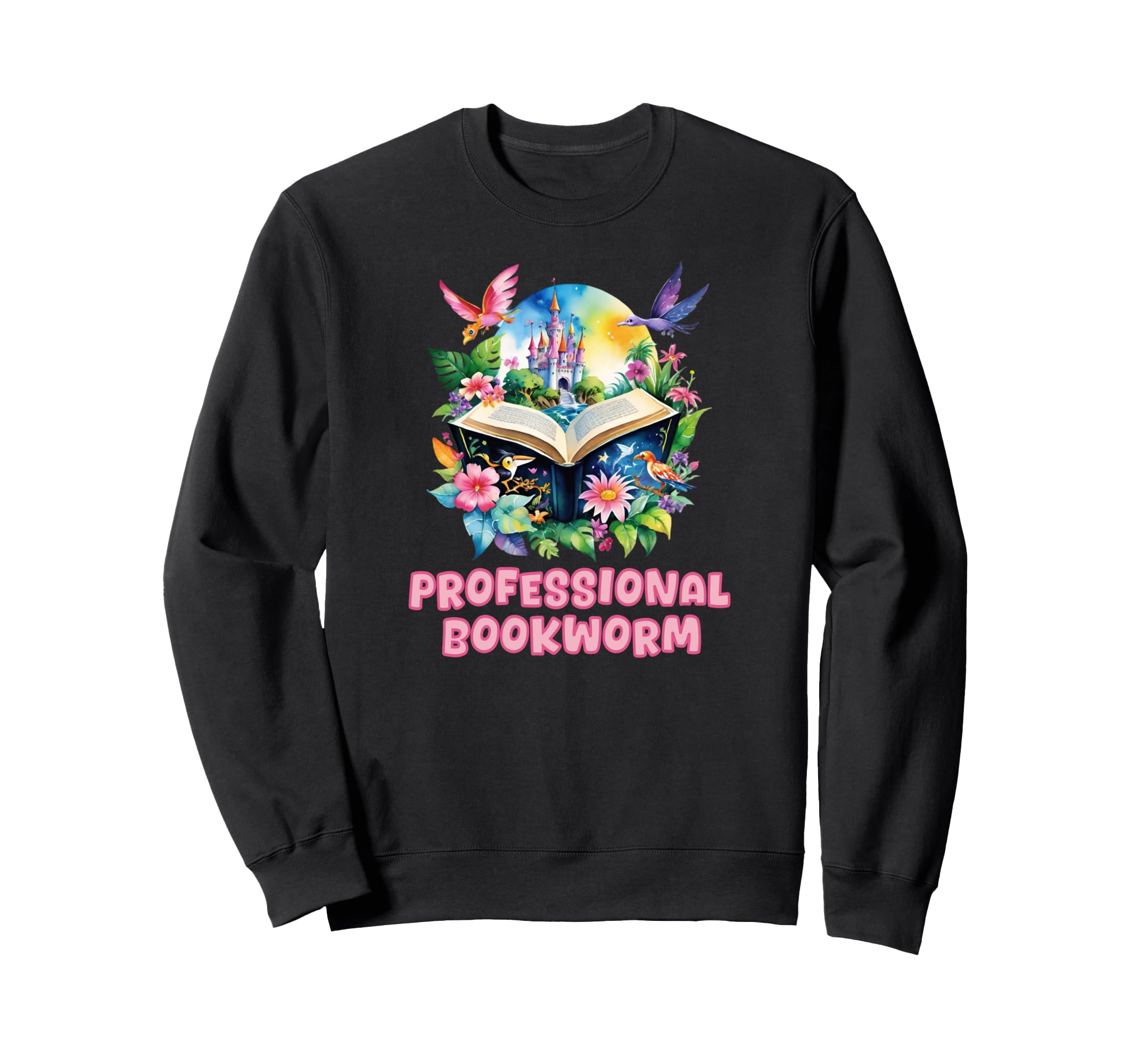 Book Worm Book Stack Reading Addict Sweatshirt - Trendy Graphic for Adults - T-Shirt, Sweatshirt, Hoodie