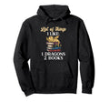 Dragon Reading List Things I Like Books Hoodie - Fun Novelty Design Unisex - T-Shirt, Sweatshirt, Hoodie
