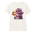 Literacy Dragon Reading Books Tri Blend T-Shirt - Trendy Graphic for Adults - T-Shirt, Sweatshirt, Hoodie