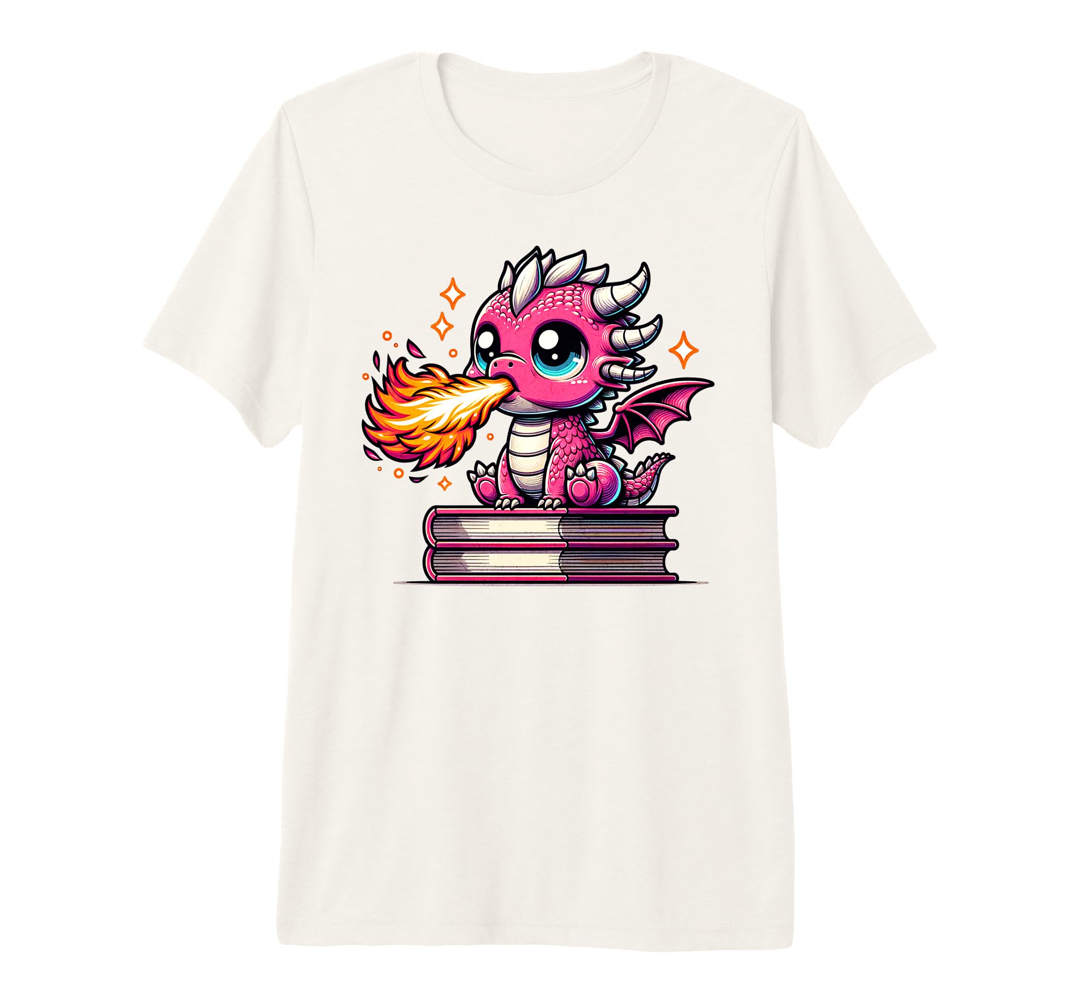 Literacy Dragon Reading Books Tri Blend T-Shirt - Trendy Graphic for Adults - T-Shirt, Sweatshirt, Hoodie
