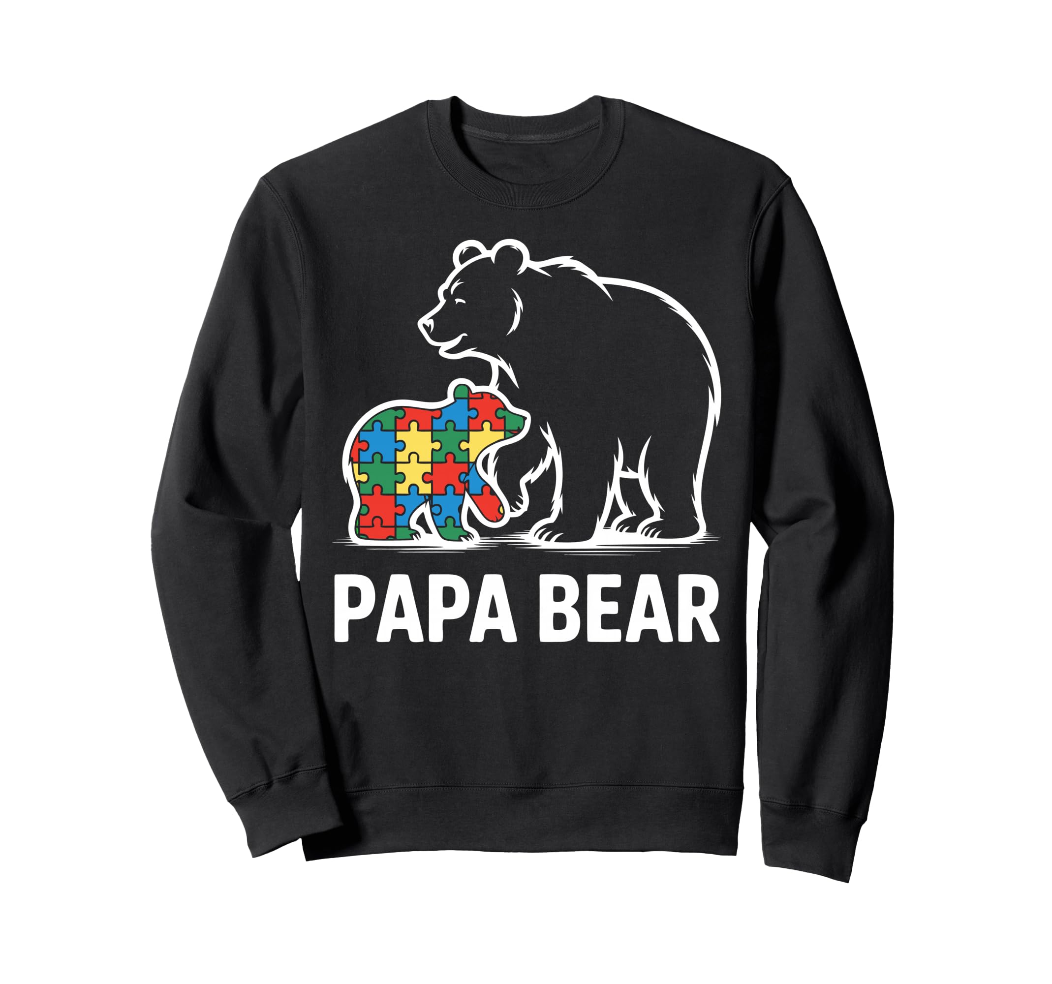 Autism Dad Papa Bear Autistic Sweatshirt - Novelty Apparel for Adults - T-Shirt, Sweatshirt, Hoodie