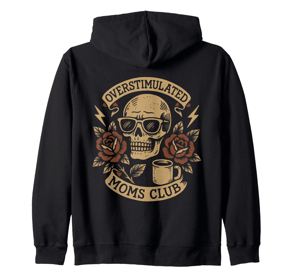 Overstimulated Moms Club Groovy T-Shirt - Custom Art Print for Adults - T-Shirt, Sweatshirt, Hoodie