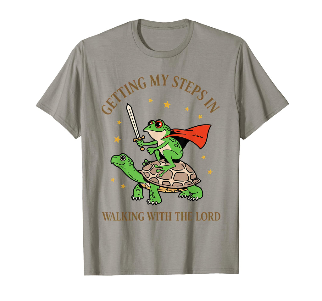 Getting My Steps Walking Lord Frog T-Shirt - Novelty Apparel Unisex - T-Shirt, Sweatshirt, Hoodie