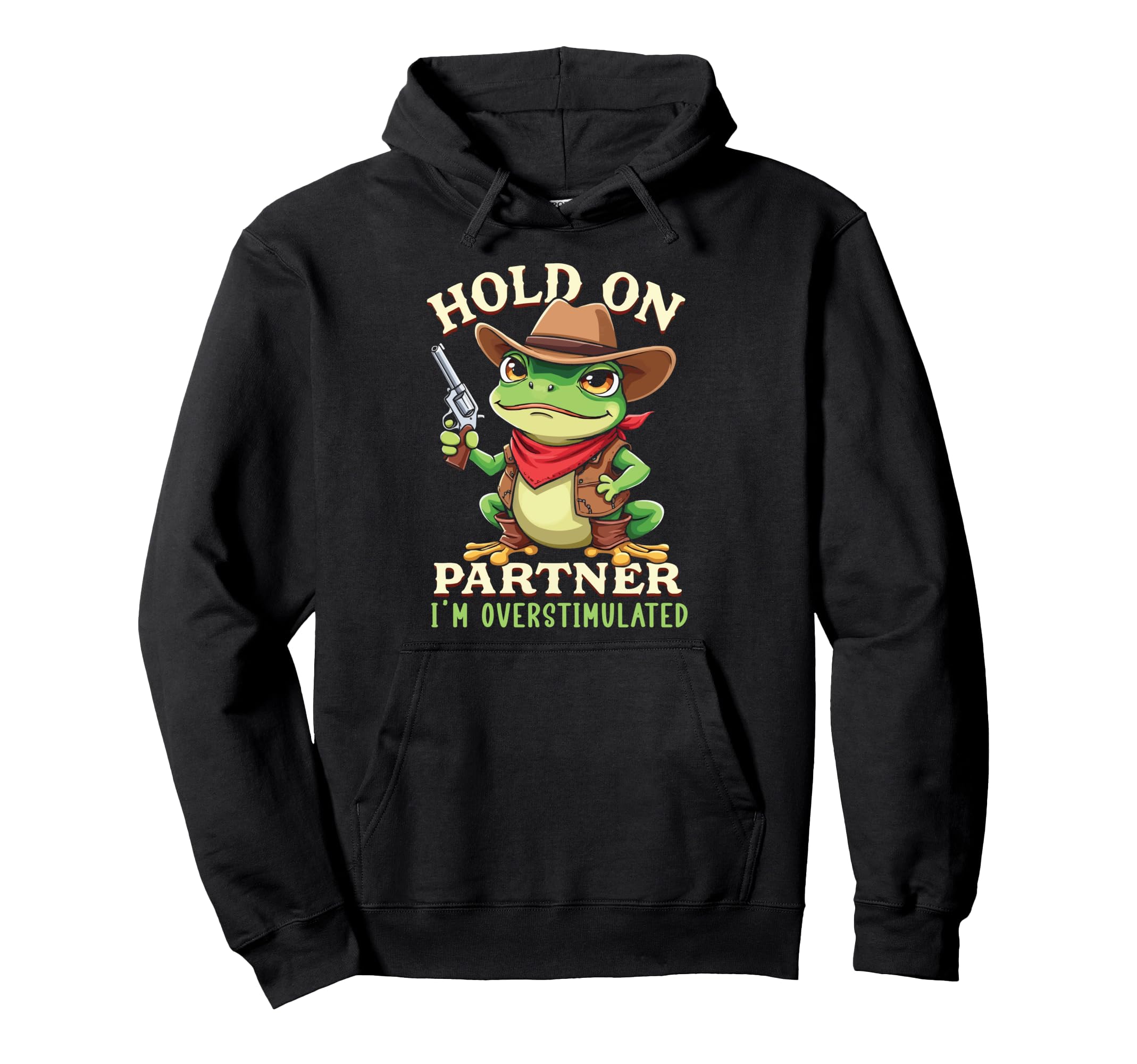 Hold Partner Im Overstimulated Funny Hoodie - Aesthetic Graphic for Adults - T-Shirt, Sweatshirt, Hoodie