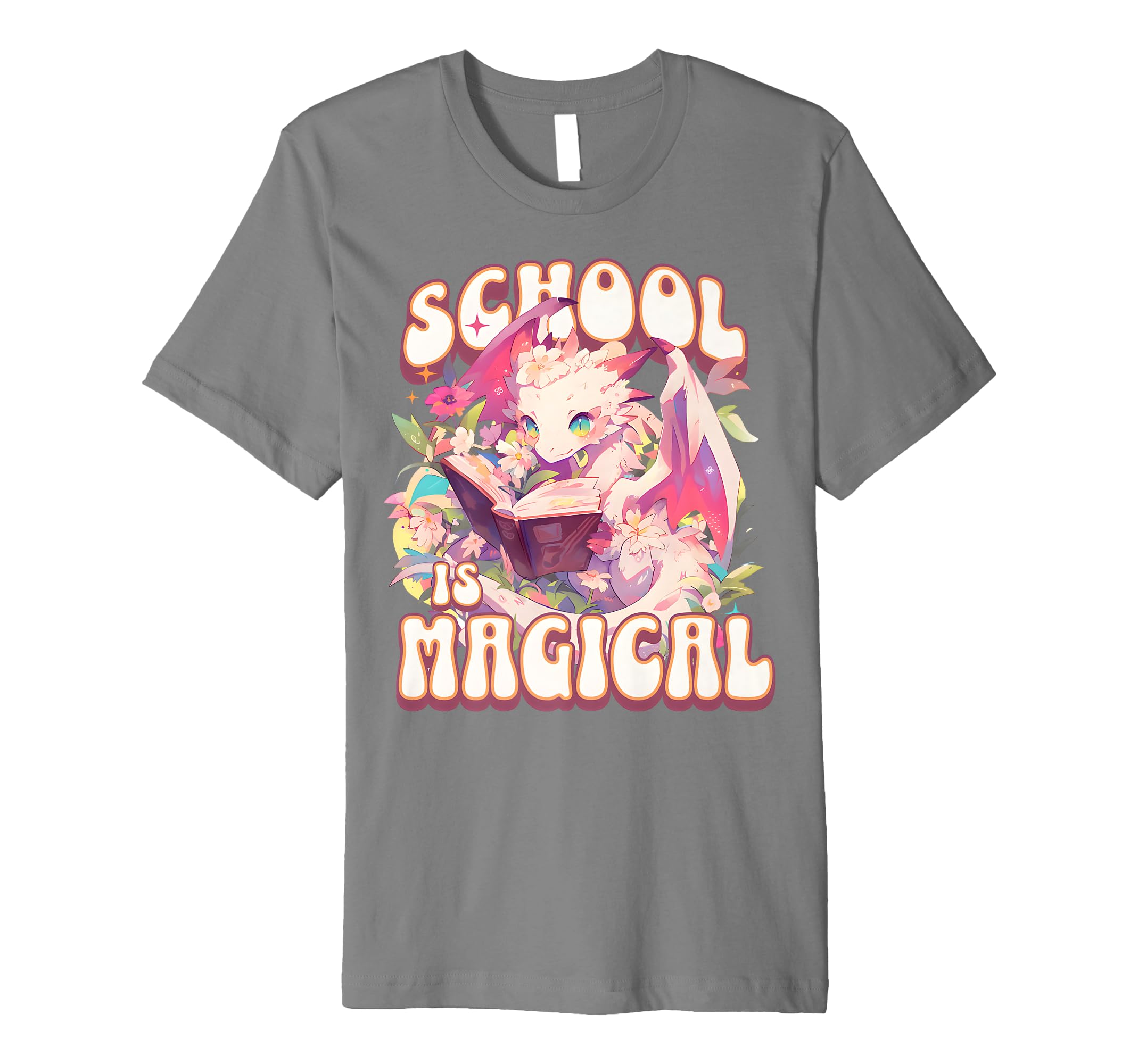 Dragon School Is Magical Bookworm Books T-Shirt - Graphic Print Unisex - T-Shirt, Sweatshirt, Hoodie