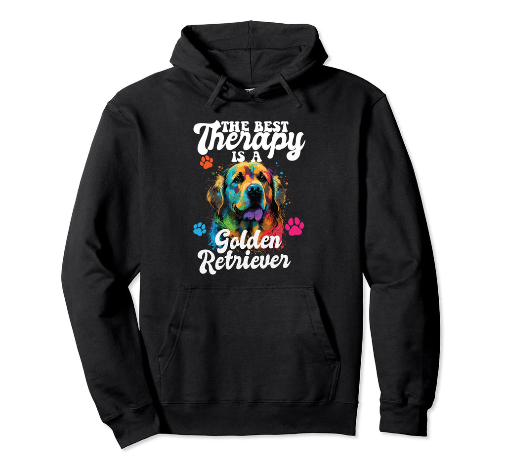 Best Therapy Is Golden Retriever Dog Mom Hoodie - Streetwear Style Unisex - T-Shirt, Sweatshirt, Hoodie