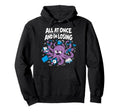 Funny Octopus Overstimulated Multitasking Hoodie - Trendy Graphic Unisex - T-Shirt, Sweatshirt, Hoodie
