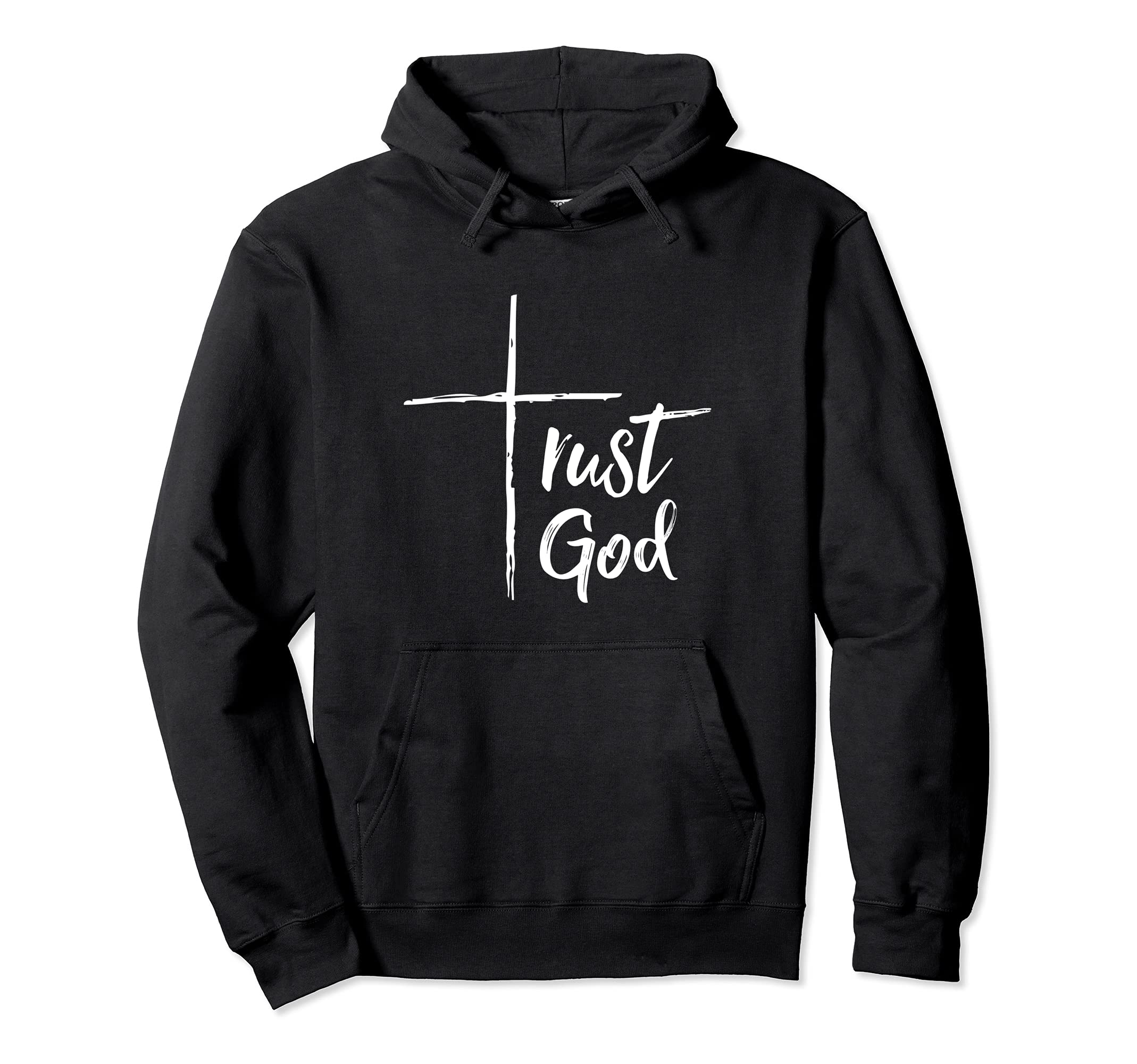 Xalted Trust God Adults Black Small Hoodie - Custom Art Print Men Women - T-Shirt, Sweatshirt, Hoodie