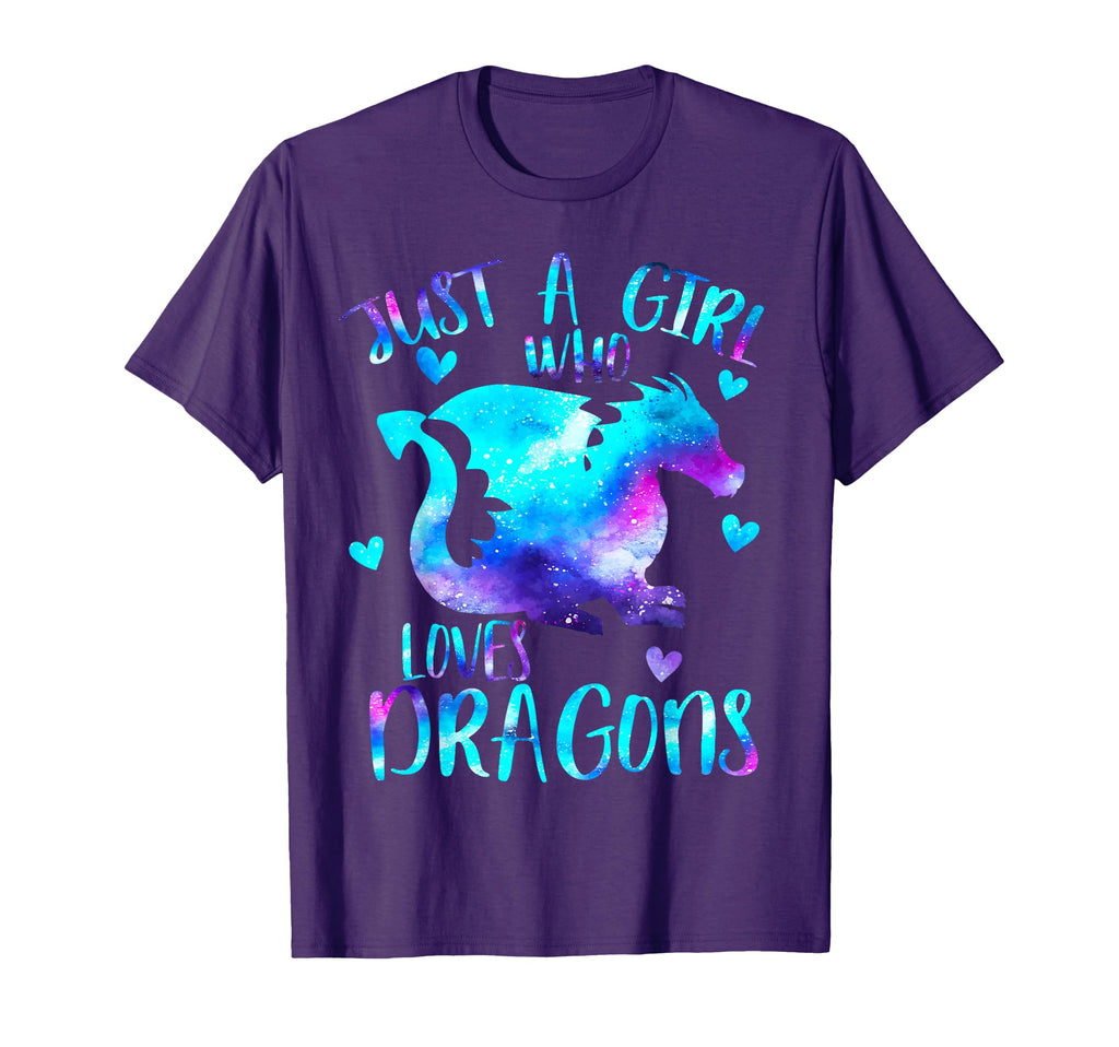 Just Who Loves Dragons Galaxy Space T-Shirt - Aesthetic Graphic Unisex - T-Shirt, Sweatshirt, Hoodie