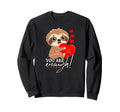 Sloth Holding Heart You Are Enough Sweatshirt - Graphic Print for Adults - T-Shirt, Sweatshirt, Hoodie