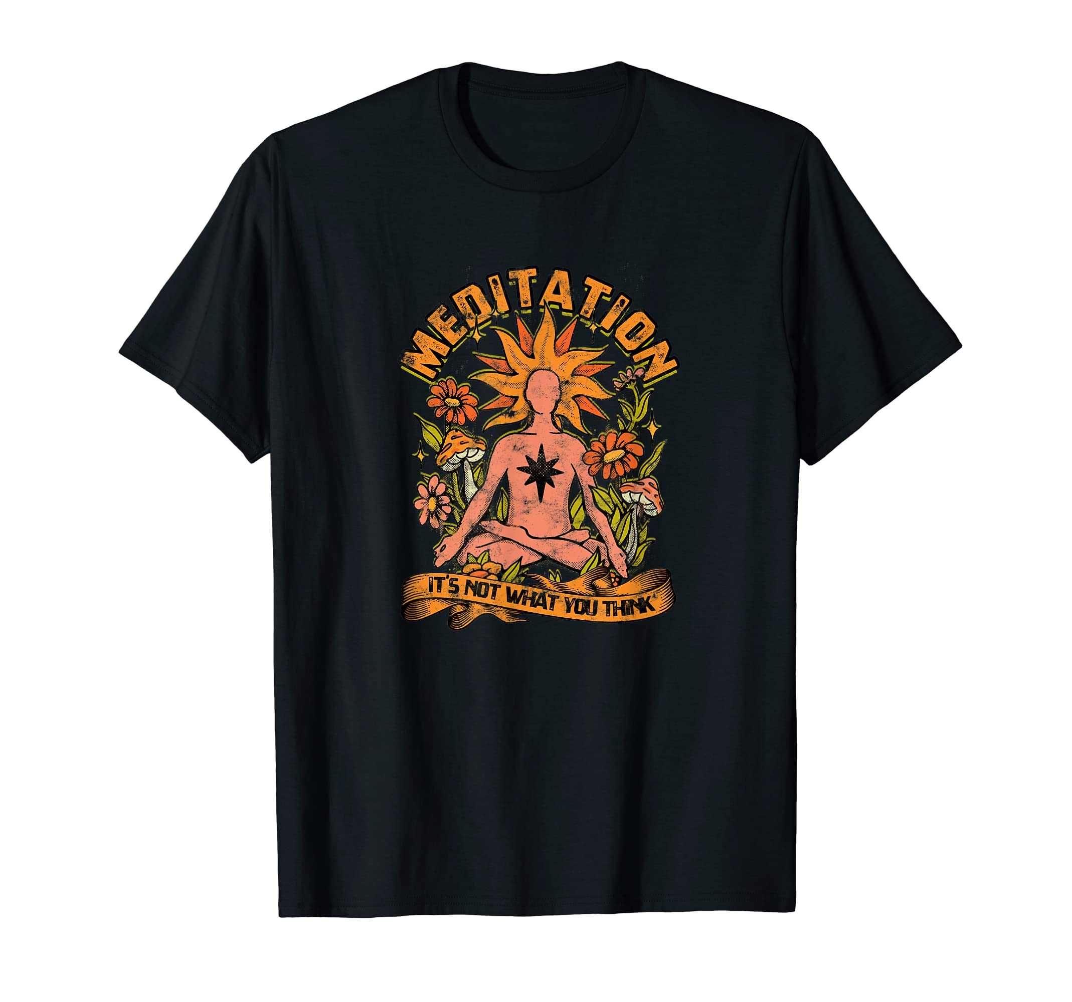 Meditation Its Not What You Think T-Shirt - Fun Novelty Design for Adults - T-Shirt, Sweatshirt, Hoodie