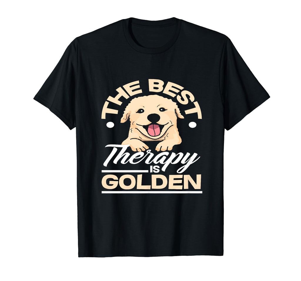 Best Therapy Is Golden Retriever Lover Mom T-Shirt - Graphic Print Unisex - T-Shirt, Sweatshirt, Hoodie