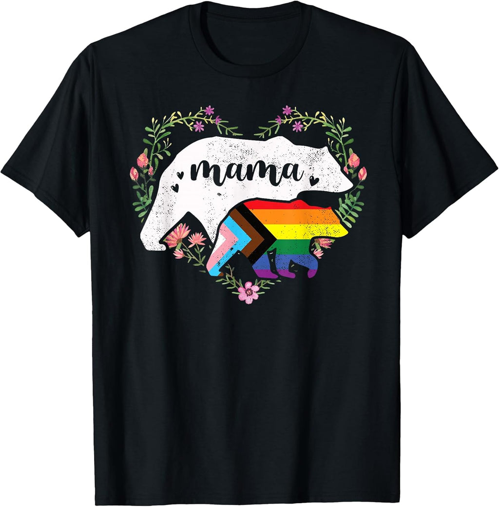 LGBT Gay Progress Pride Shirt Mom Mama Bear Moms Unisex T-shirt, Sweatshirt, Hoodie, Long Sleeve Tee - T-Shirt, Sweatshirt, Hoodie