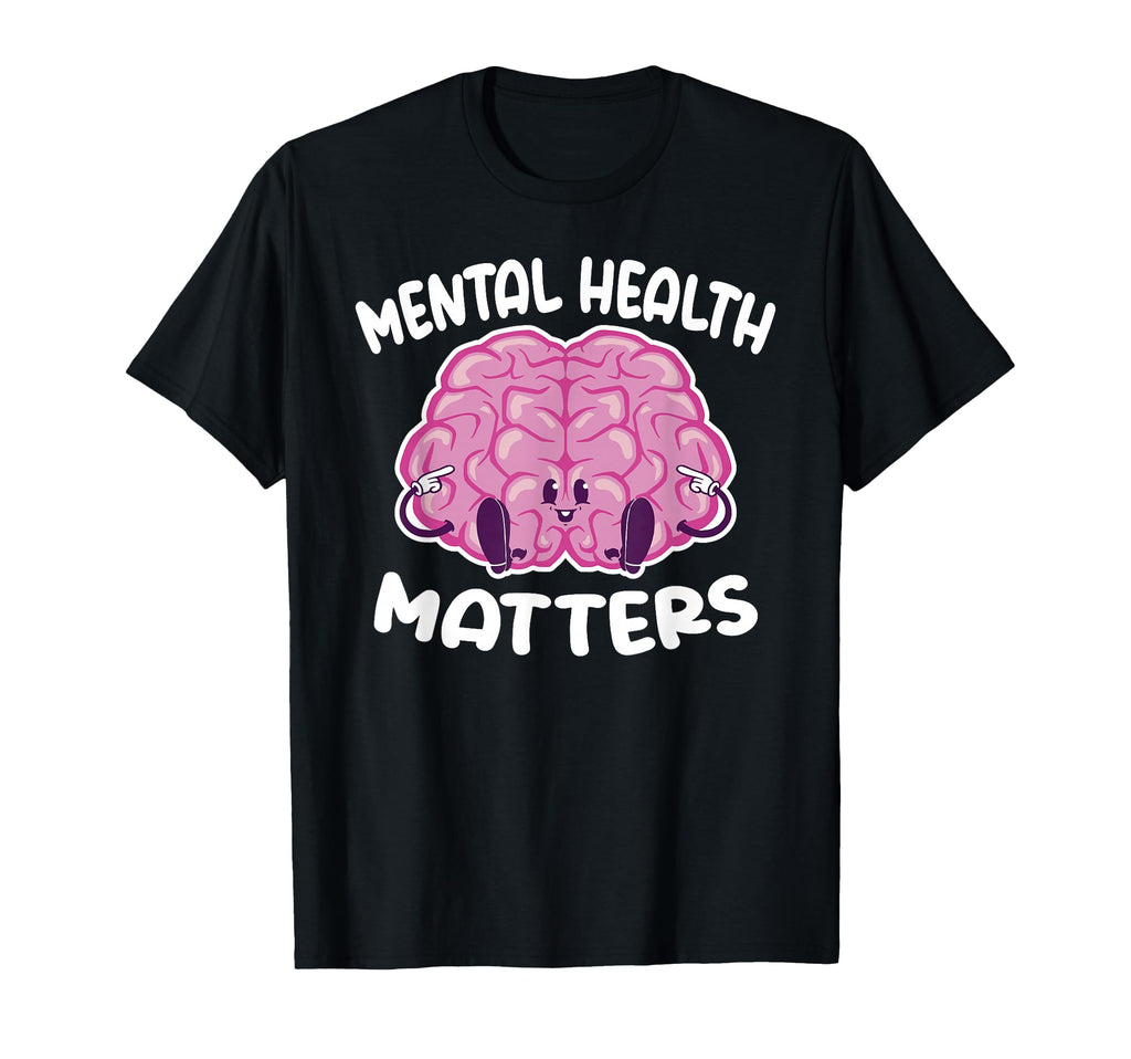 Brain Mental Health Awareness Gift T-Shirt - Minimalist Print for Adults - T-Shirt, Sweatshirt, Hoodie