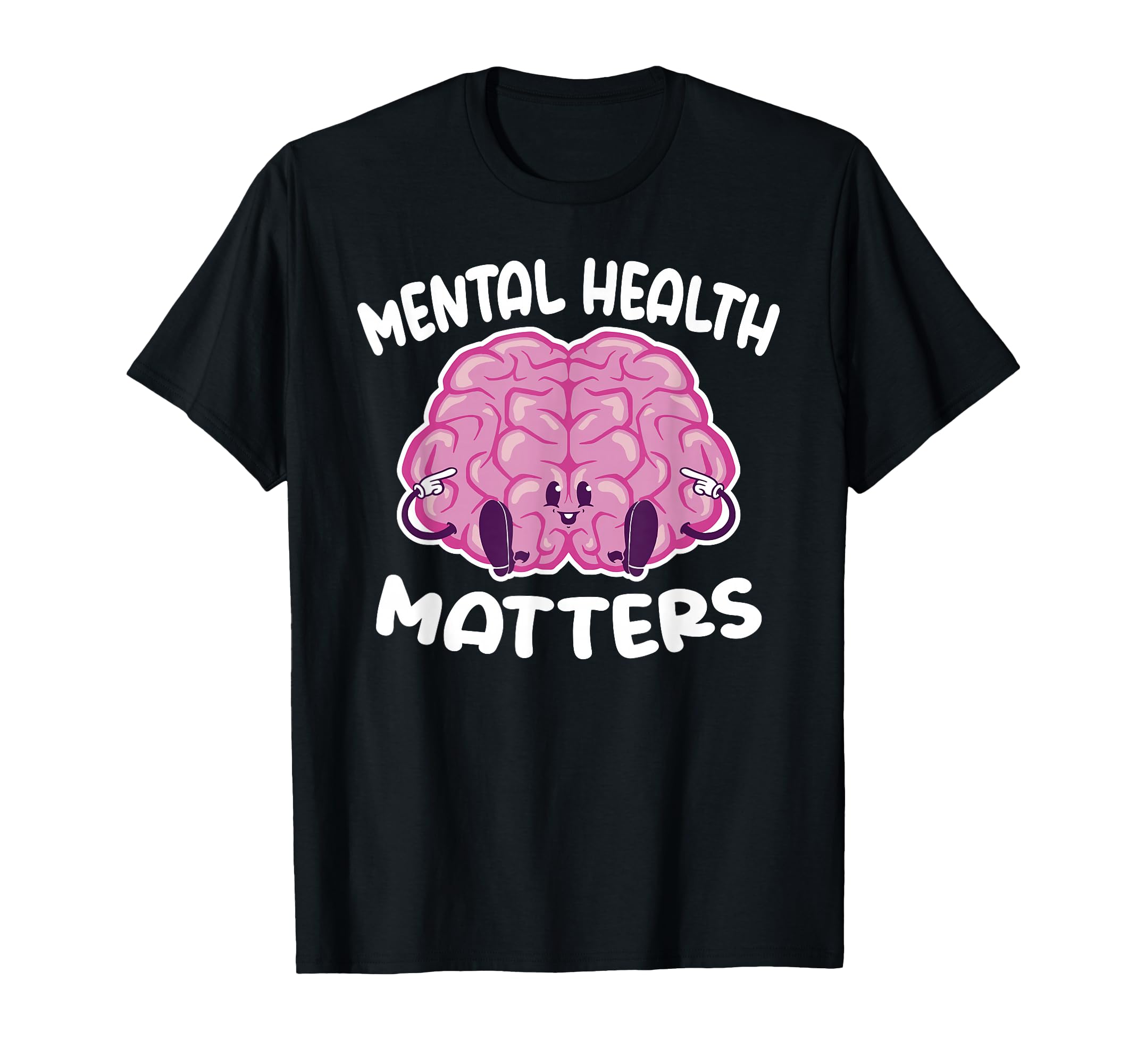 Brain Mental Health Awareness Gift T-Shirt - Minimalist Print for Adults - T-Shirt, Sweatshirt, Hoodie