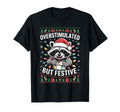 Funny Racoon Overstimulated But Festive T-Shirt - Custom Art Print Unisex - T-Shirt, Sweatshirt, Hoodie