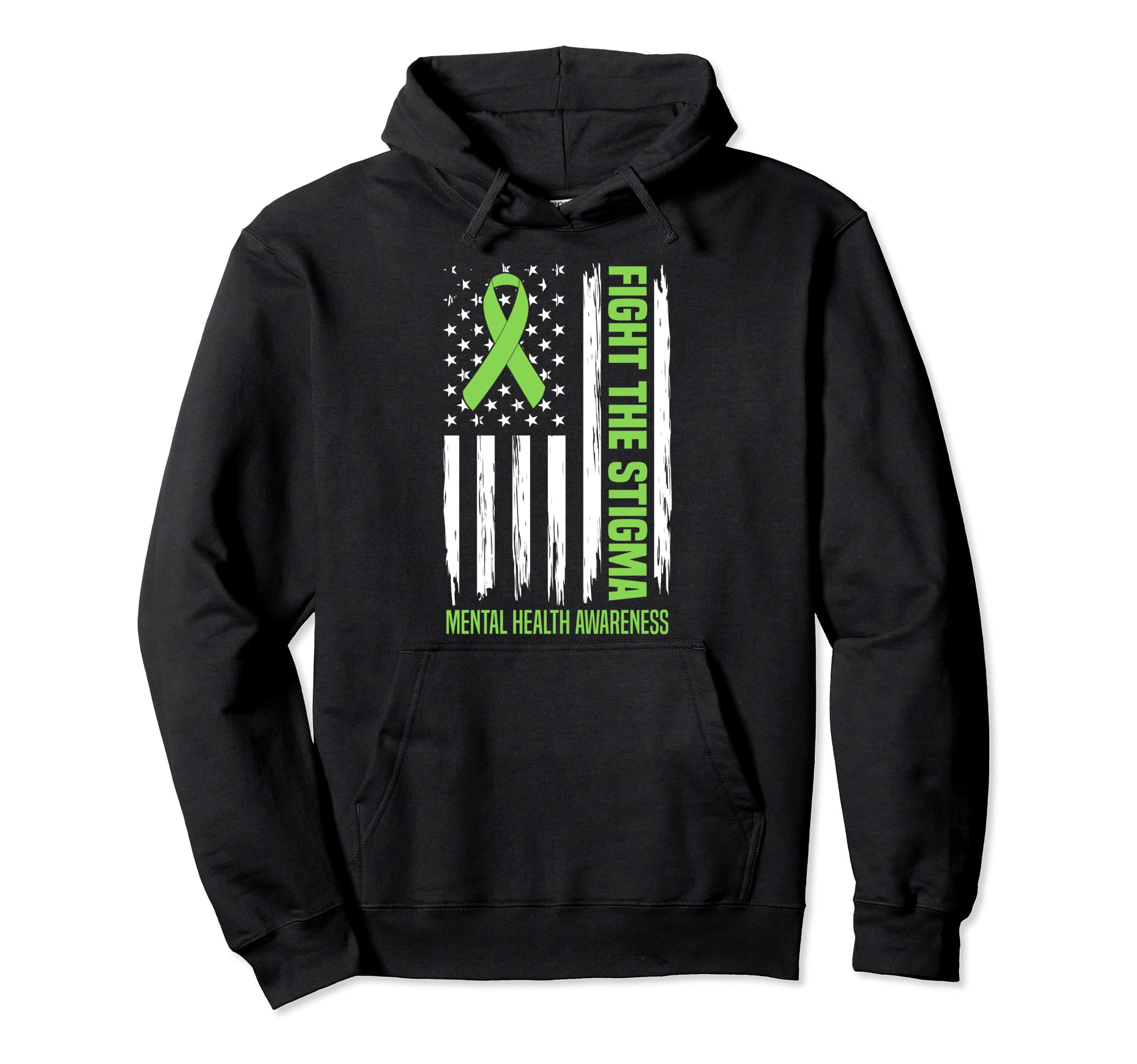 Fight Stigma Mental Health Warrior Hoodie - Novelty Apparel for Adults - T-Shirt, Sweatshirt, Hoodie