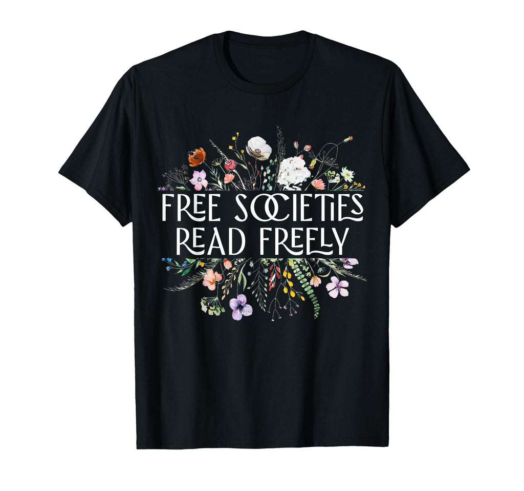 Free Societies Read Freely Bookworm T-Shirt - Minimalist Print Unisex - T-Shirt, Sweatshirt, Hoodie