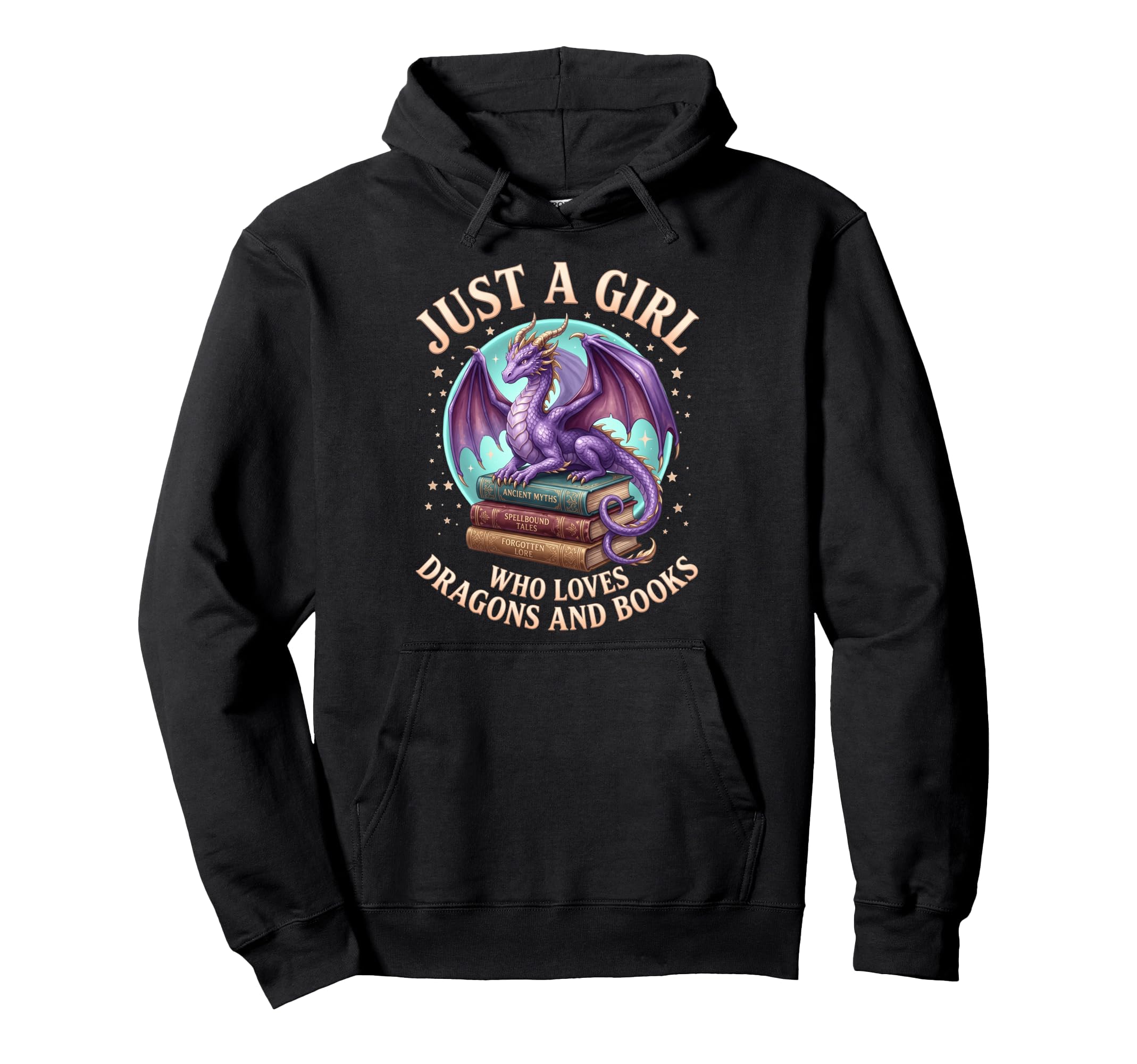 Just Who Loves Dragons And Books Fantasy Hoodie - Novelty Apparel Men Women - T-Shirt, Sweatshirt, Hoodie