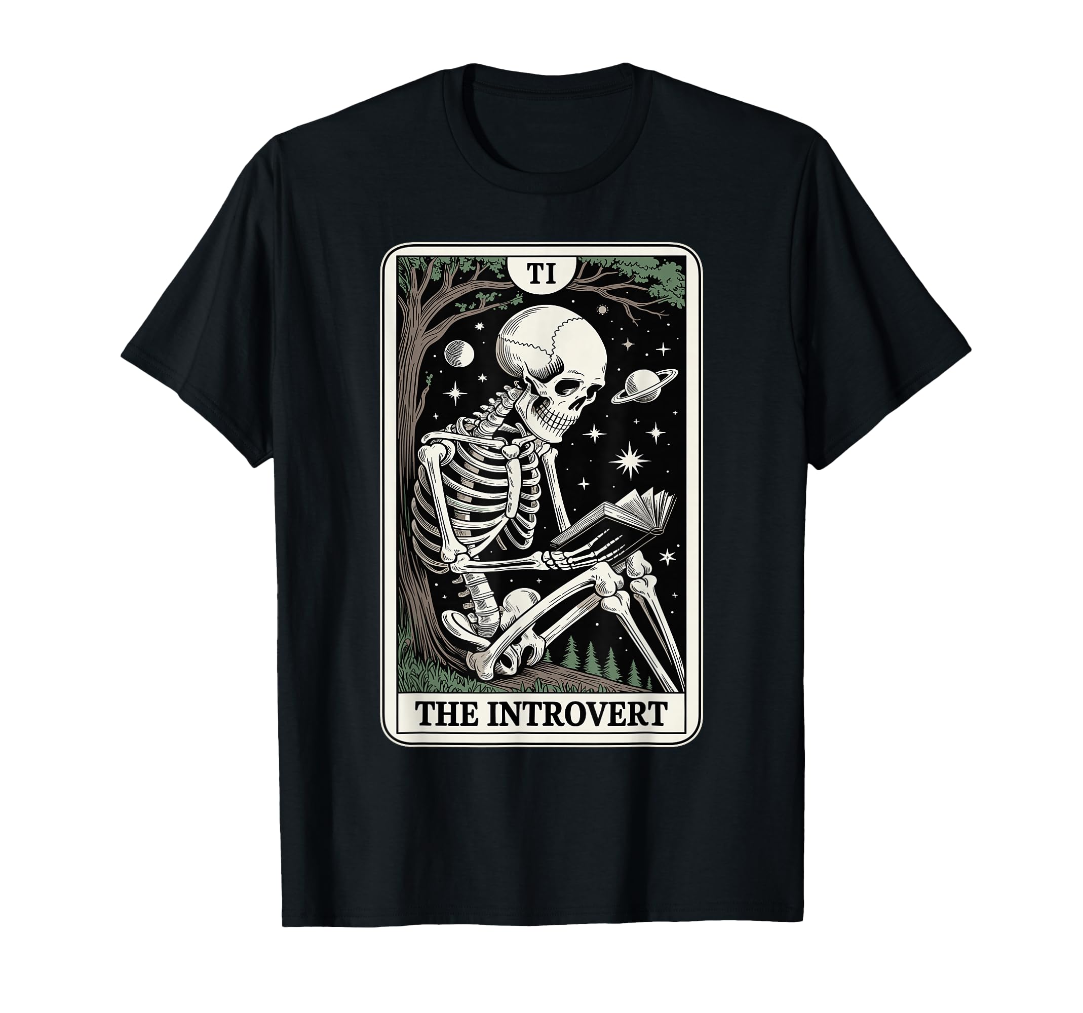 Introvert Tarot Indoorsy Antisocial T-Shirt - Graphic Print Unisex - T-Shirt, Sweatshirt, Hoodie