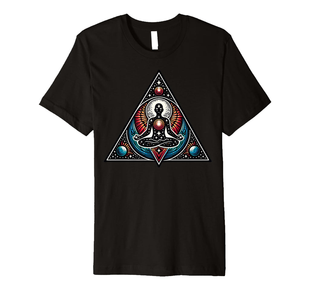 Cosmic Meditation Art Mindfulness T-Shirt - Minimalist Print for Adults - T-Shirt, Sweatshirt, Hoodie