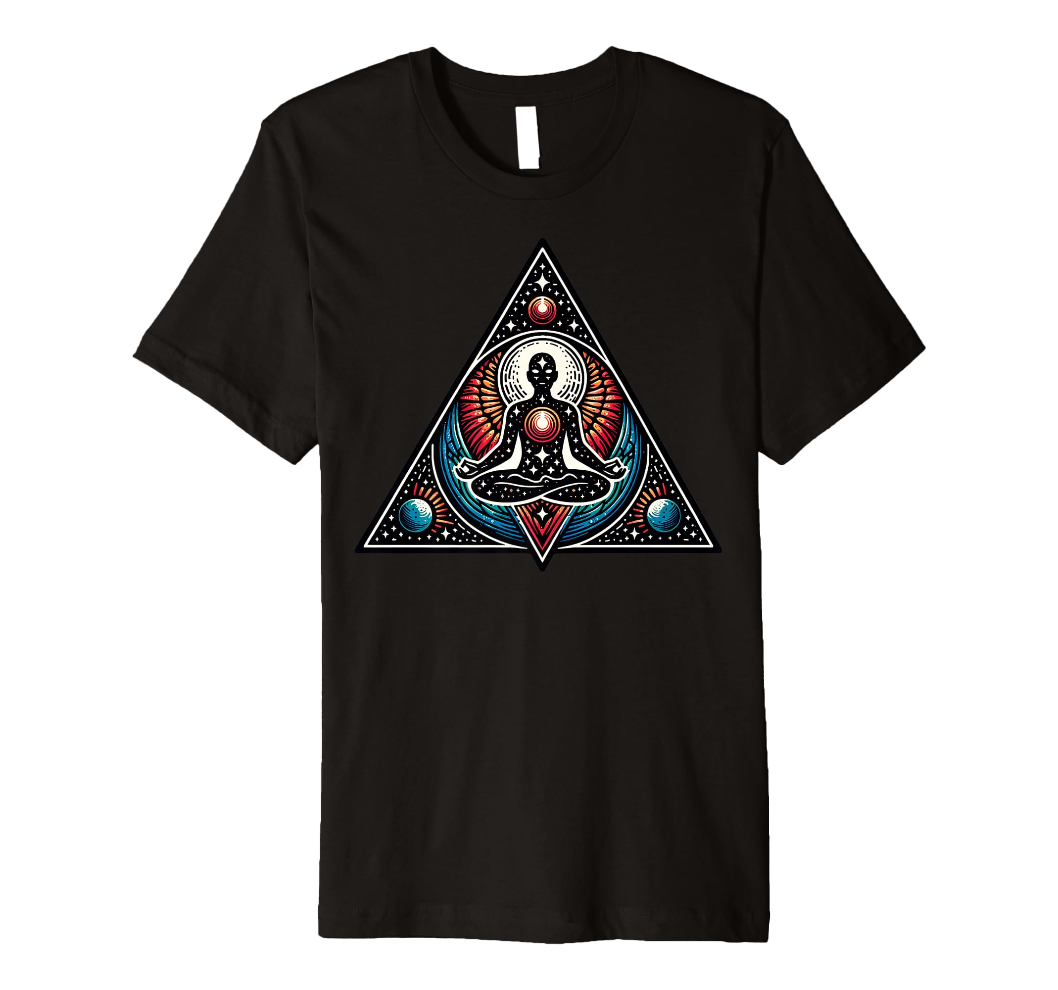 Cosmic Meditation Art Mindfulness T-Shirt - Minimalist Print for Adults - T-Shirt, Sweatshirt, Hoodie