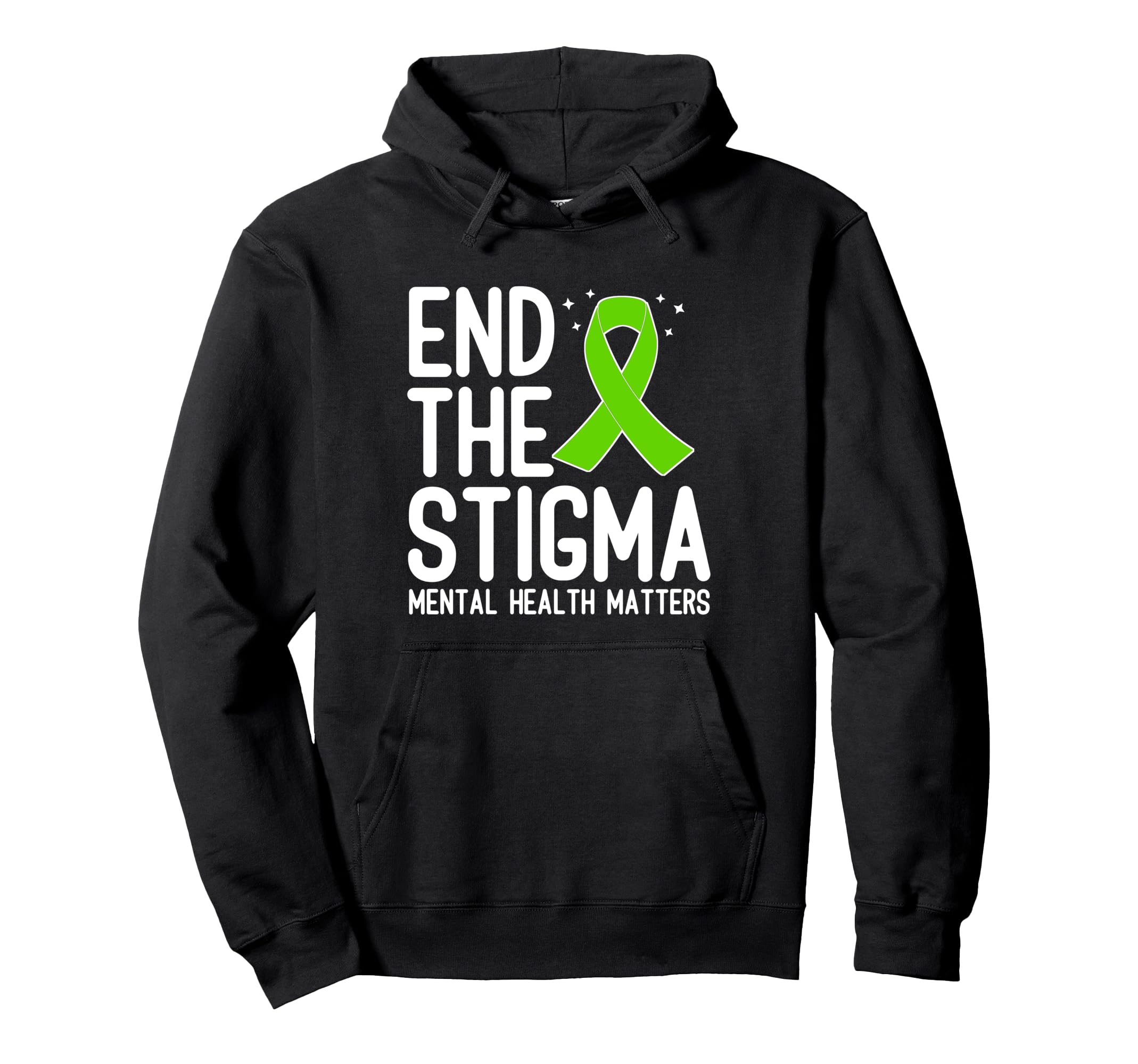 Mental Health Awareness Outfit End Hoodie - Minimalist Print for Adults - T-Shirt, Sweatshirt, Hoodie