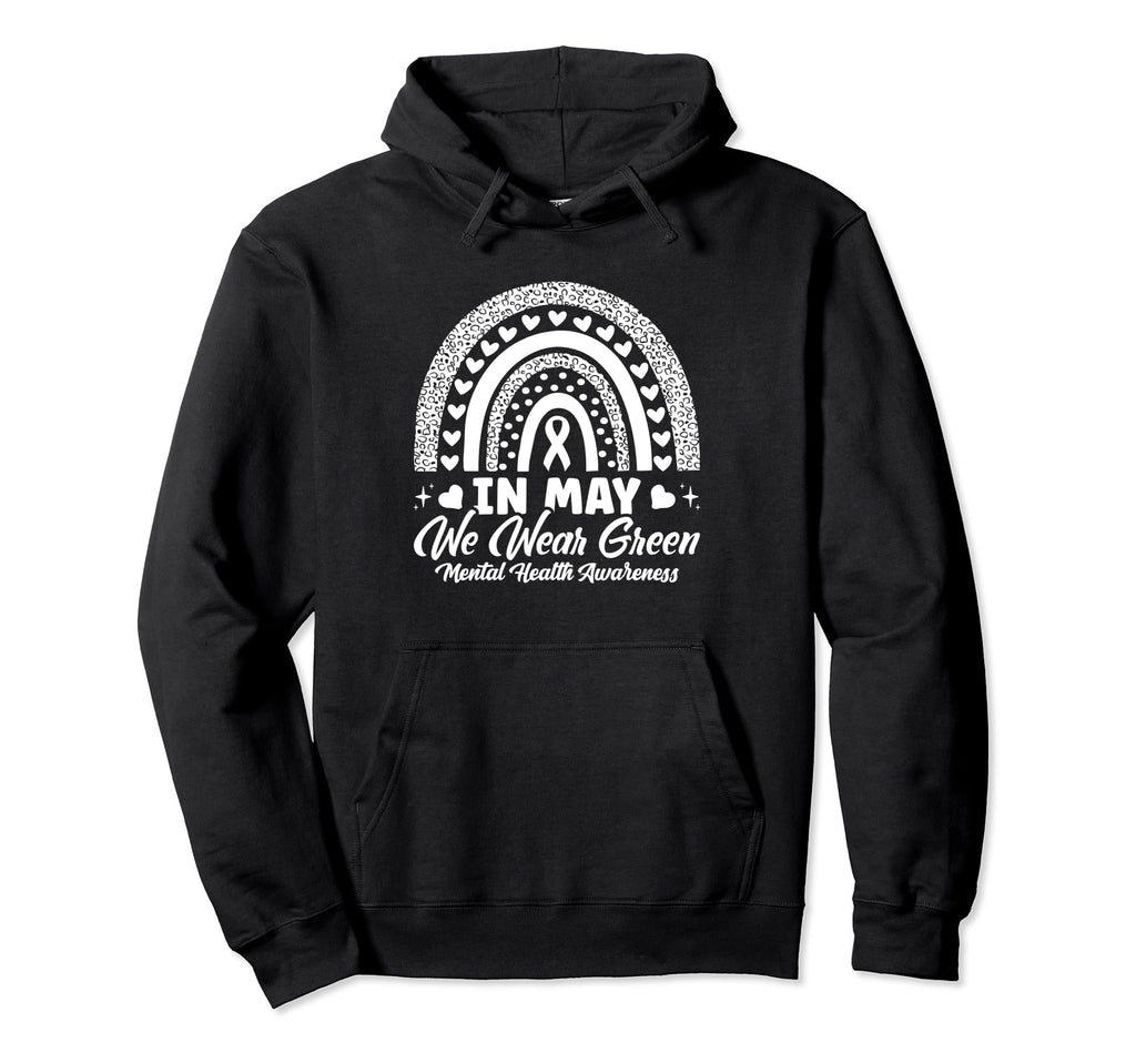 May We Wear Green Leopard Rainbow Hoodie - Minimalist Print for Adults - T-Shirt, Sweatshirt, Hoodie