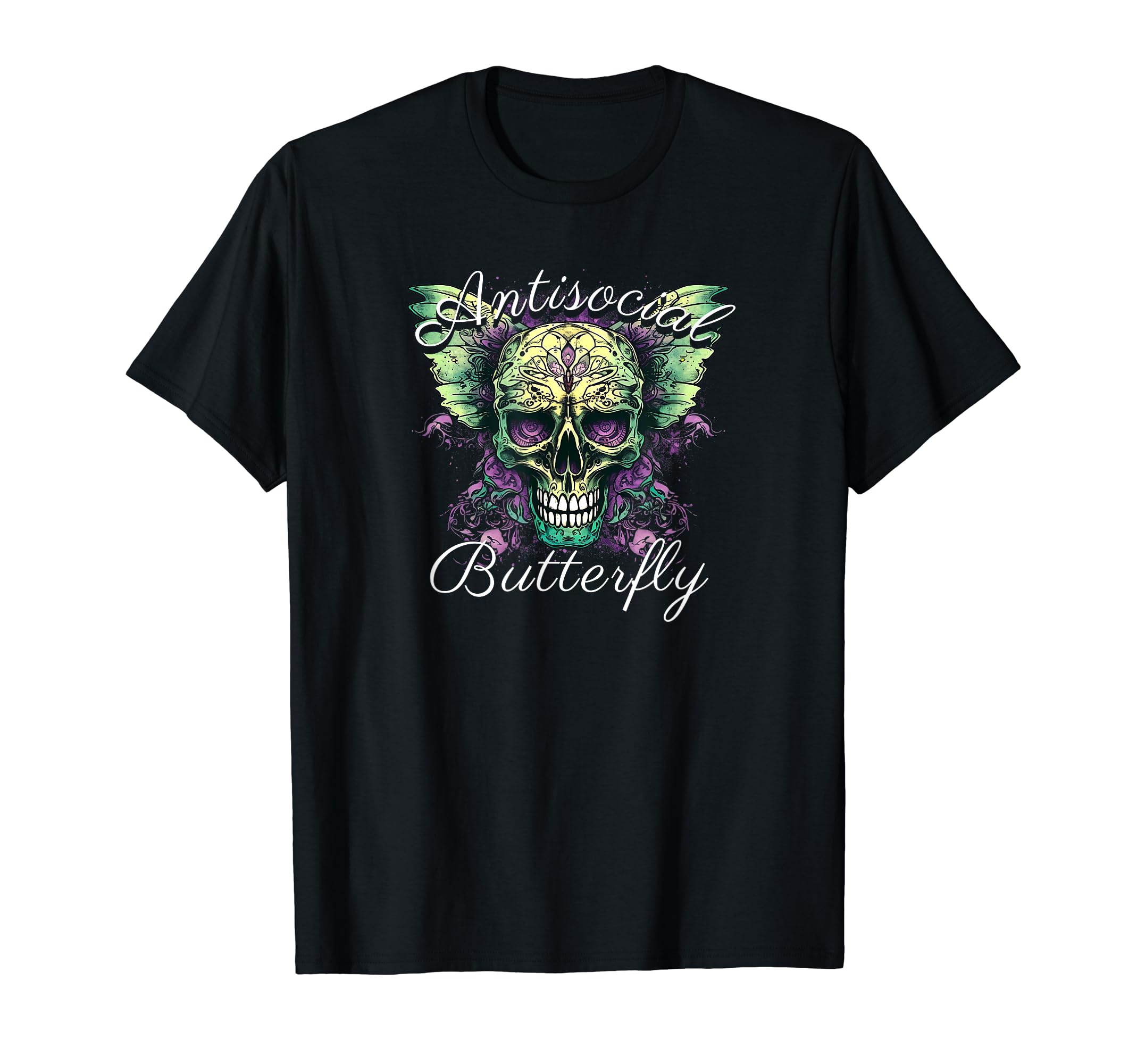 Antisocial Butterfly Funny Butterfly T-Shirt - Minimalist Print Unisex - T-Shirt, Sweatshirt, Hoodie