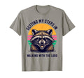 Getting My Steps Walking Lord Raccoon T-Shirt - Aesthetic Graphic Unisex - T-Shirt, Sweatshirt, Hoodie