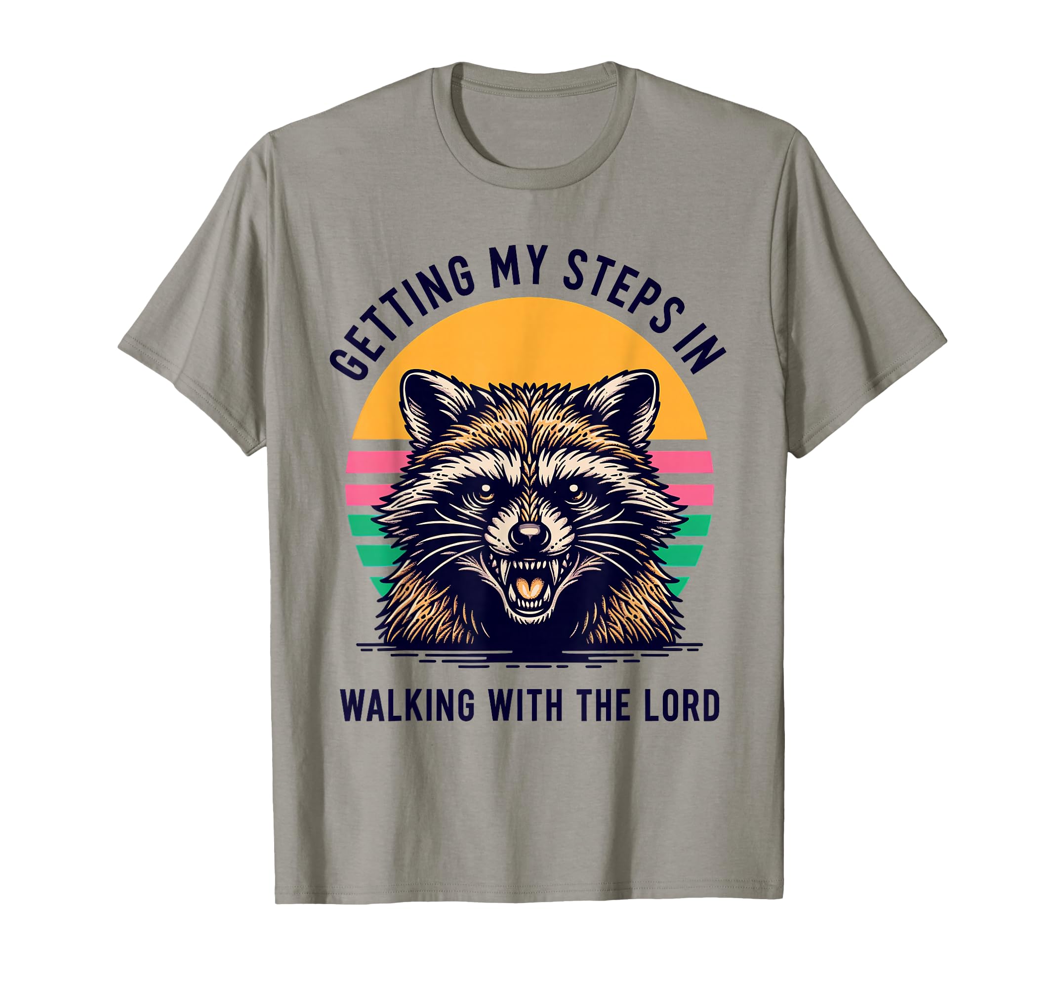 Getting My Steps Walking Lord Raccoon T-Shirt - Aesthetic Graphic Unisex - T-Shirt, Sweatshirt, Hoodie