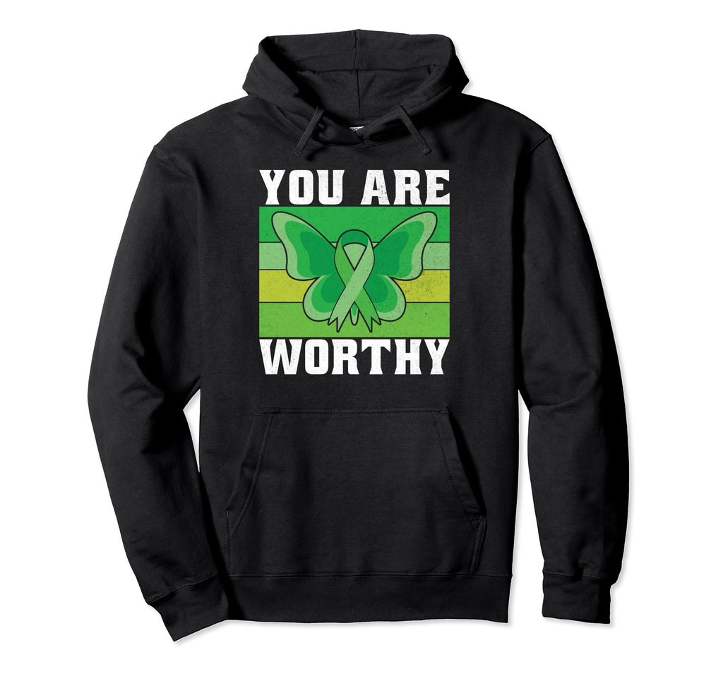 You Are Worthy Mental Health Hoodie - Aesthetic Graphic Men Women - T-Shirt, Sweatshirt, Hoodie