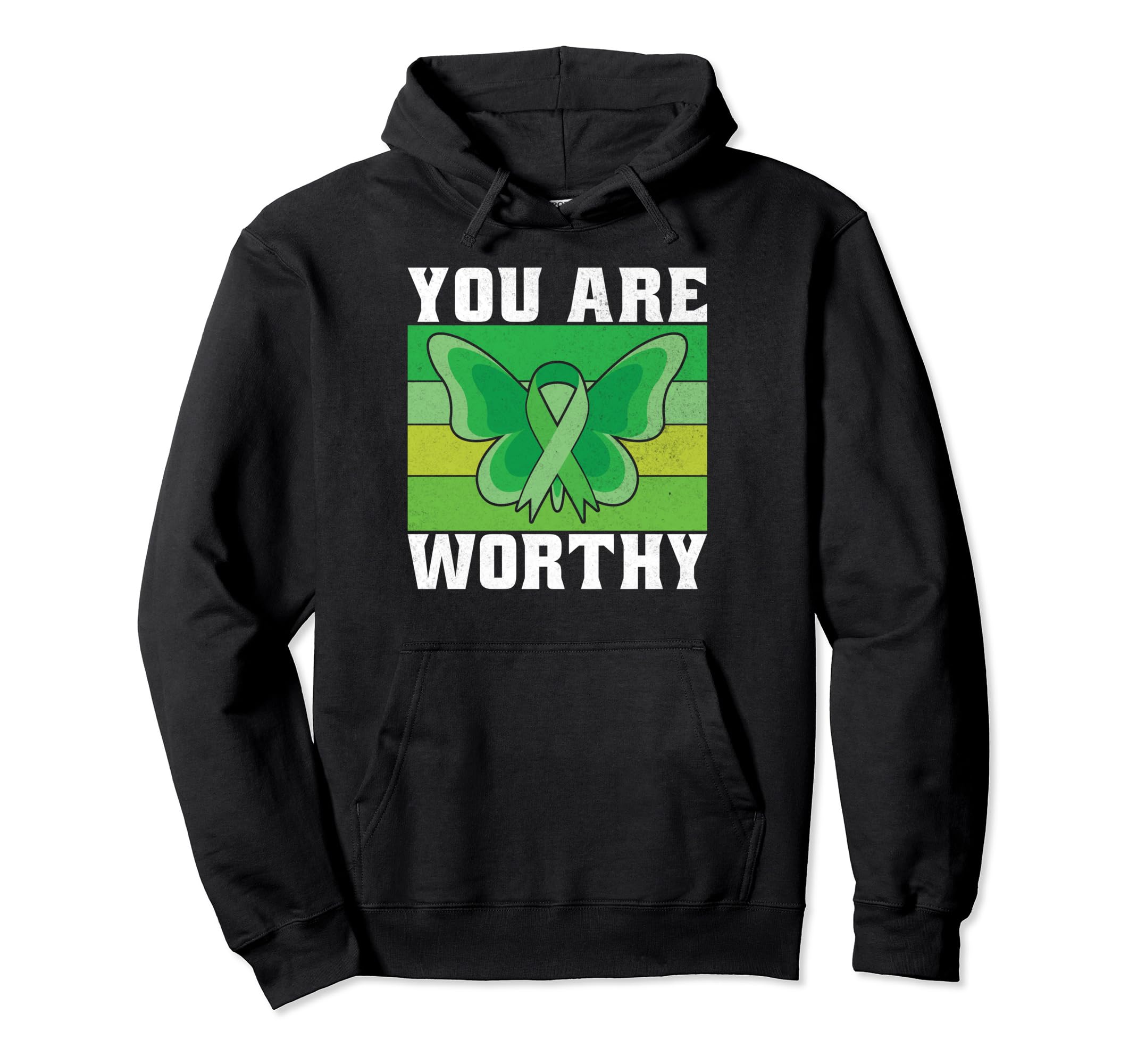 You Are Worthy Mental Health Hoodie - Aesthetic Graphic Men Women - T-Shirt, Sweatshirt, Hoodie