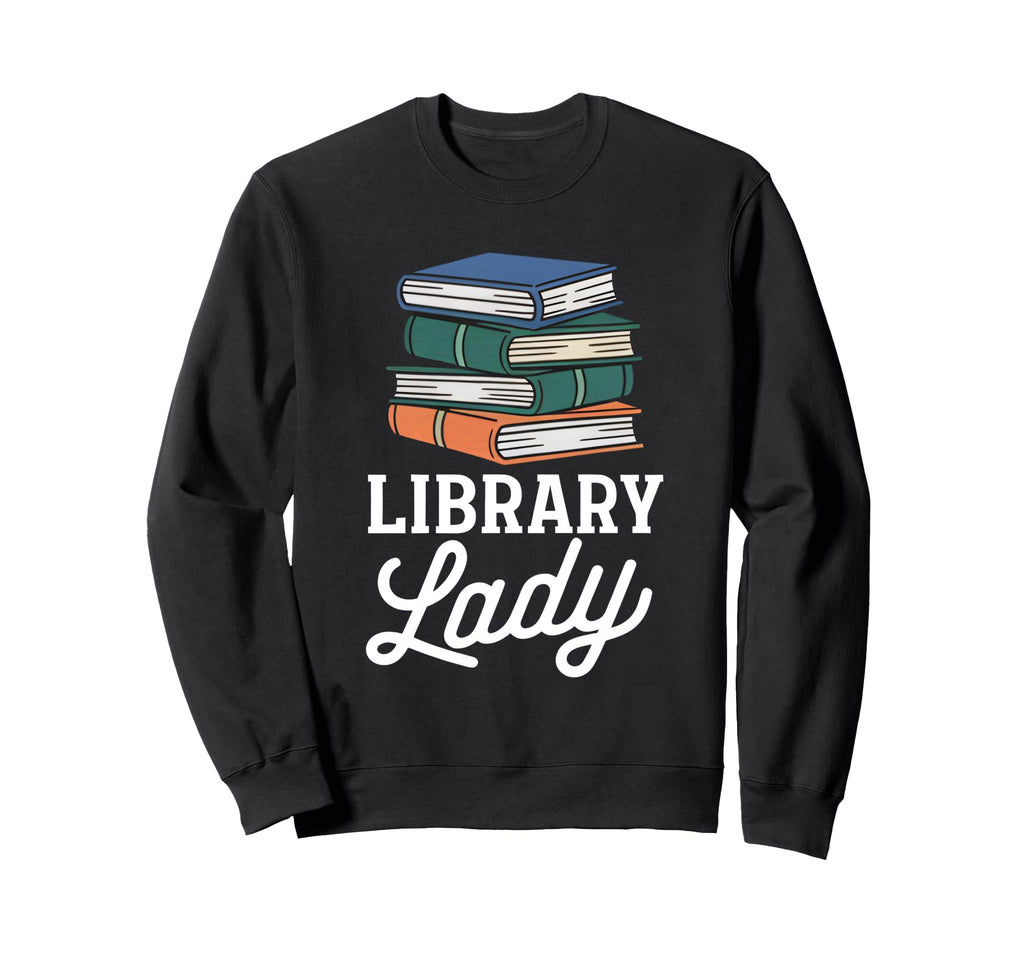 Librarian Library Lady Funny Sweatshirt - Minimalist Print Men Women - T-Shirt, Sweatshirt, Hoodie