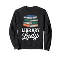 Librarian Library Lady Funny Sweatshirt - Minimalist Print Men Women - T-Shirt, Sweatshirt, Hoodie
