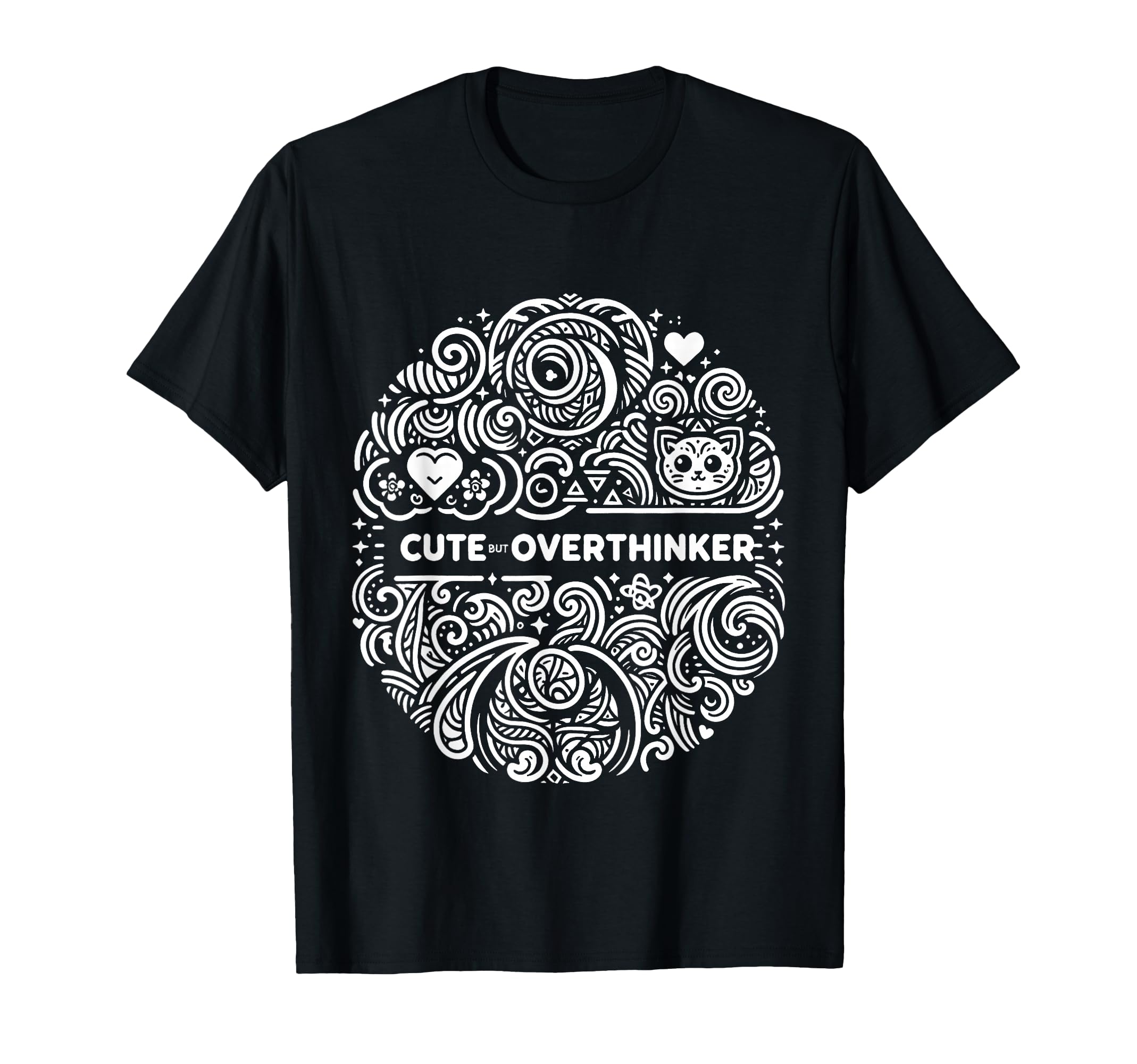 Overthinking Mind Self Awareness Hoodie - Minimalist Print Unisex - T-Shirt, Sweatshirt, Hoodie