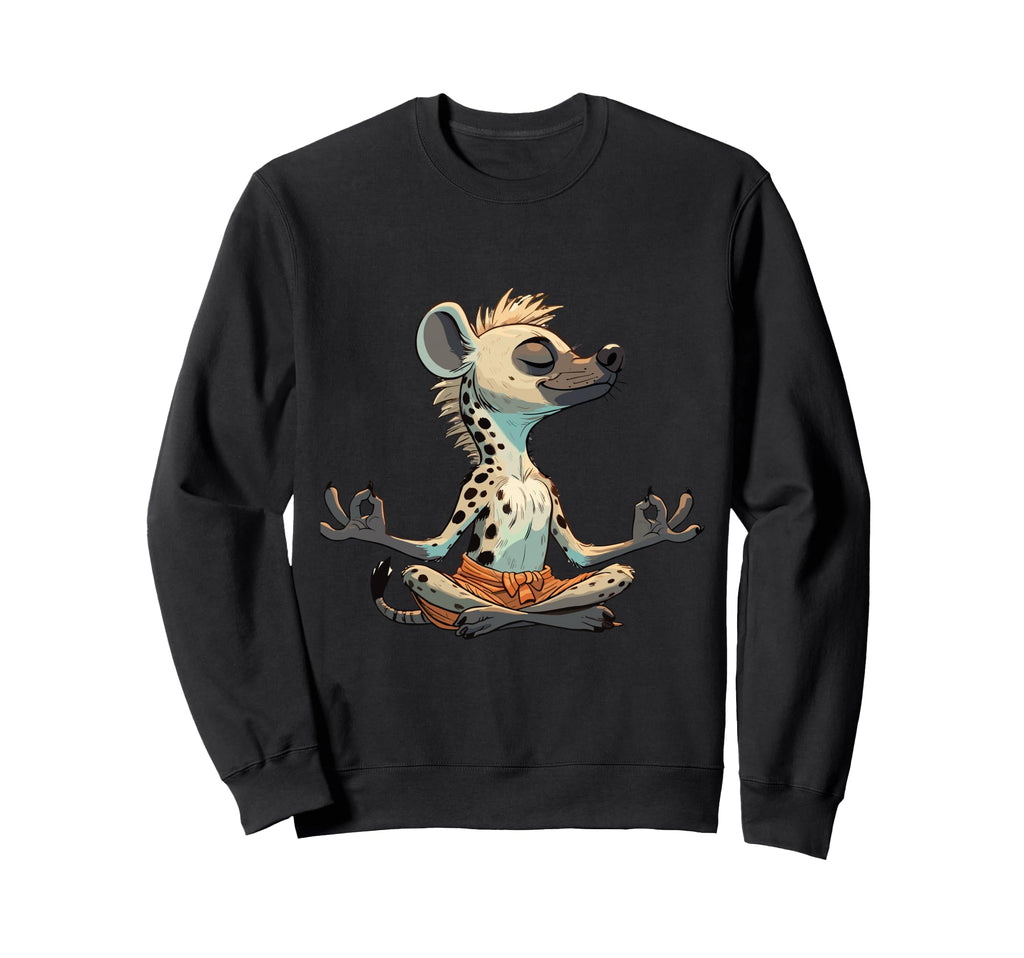 Meditation Hyena Yoga Pose Sweatshirt - Casual Everyday Wear Men Women - T-Shirt, Sweatshirt, Hoodie
