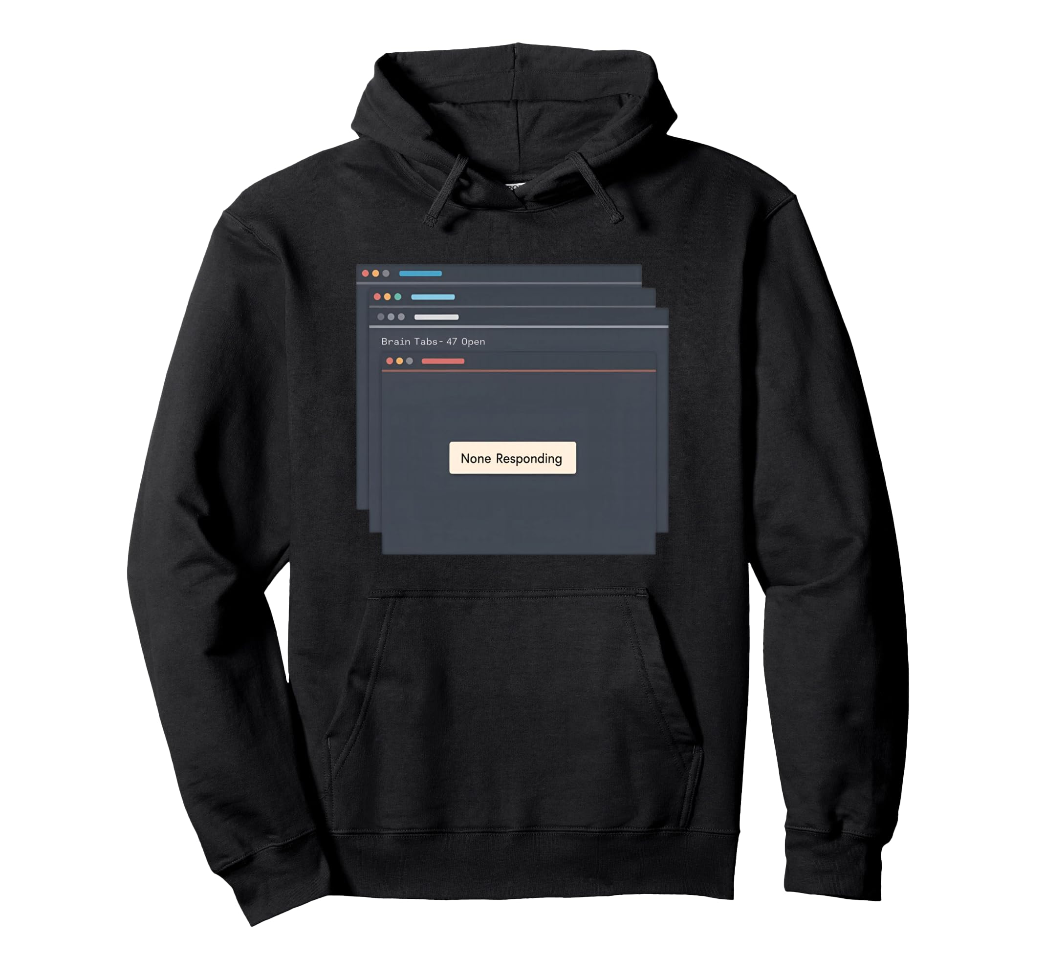 Neurodivergent Overthinking Meme Adhd Hoodie - Custom Art Print Men Women - T-Shirt, Sweatshirt, Hoodie