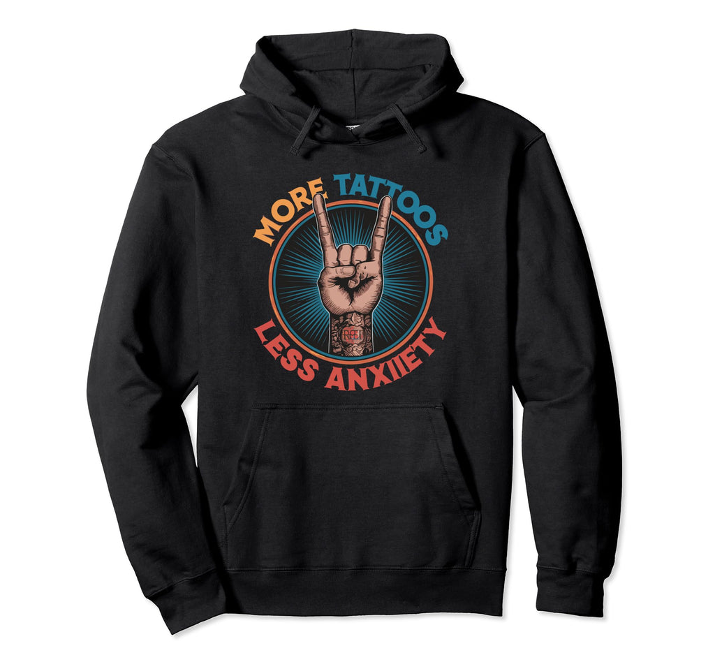 Anxiety Tattoo Inked Mental Health Hoodie - Graphic Print for Adults - T-Shirt, Sweatshirt, Hoodie