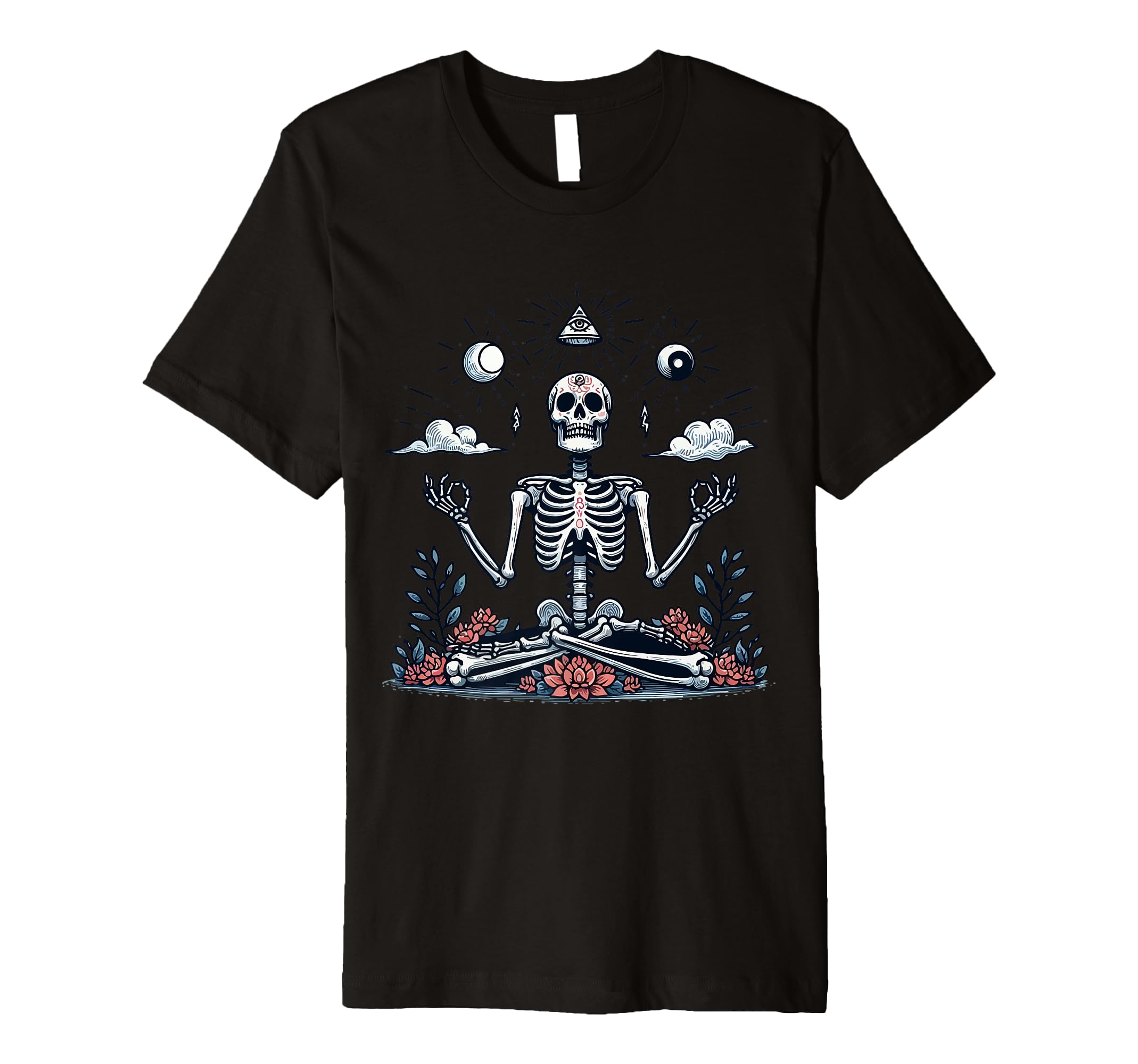 Meditation Skeleton Yoga Pose T-Shirt - Streetwear Style for Adults - T-Shirt, Sweatshirt, Hoodie