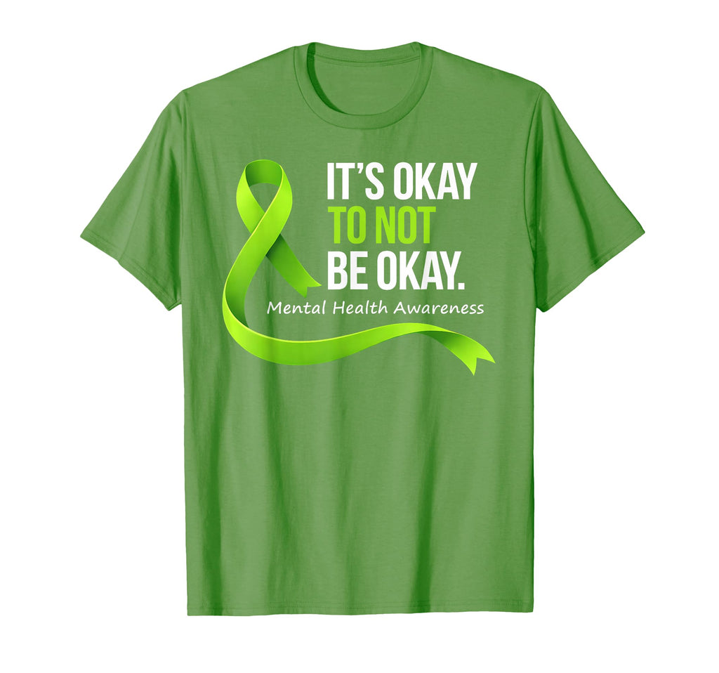 Its Okay To Not Be Okay Green Ribbon T-Shirt - Unique Graphic Men Women - T-Shirt, Sweatshirt, Hoodie