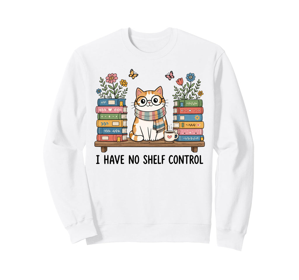 Funny Reading Pun I Have No Shelf Sweatshirt - Streetwear Style Unisex - T-Shirt, Sweatshirt, Hoodie