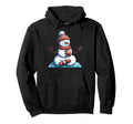 Meditation Snowman Yoga Pose Relaxing Hoodie - Casual Everyday Wear Unisex - T-Shirt, Sweatshirt, Hoodie