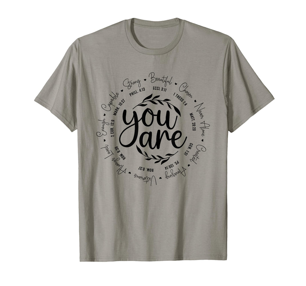 You Are Enough Beautiful Capable T-Shirt - Minimalist Print for Adults - T-Shirt, Sweatshirt, Hoodie