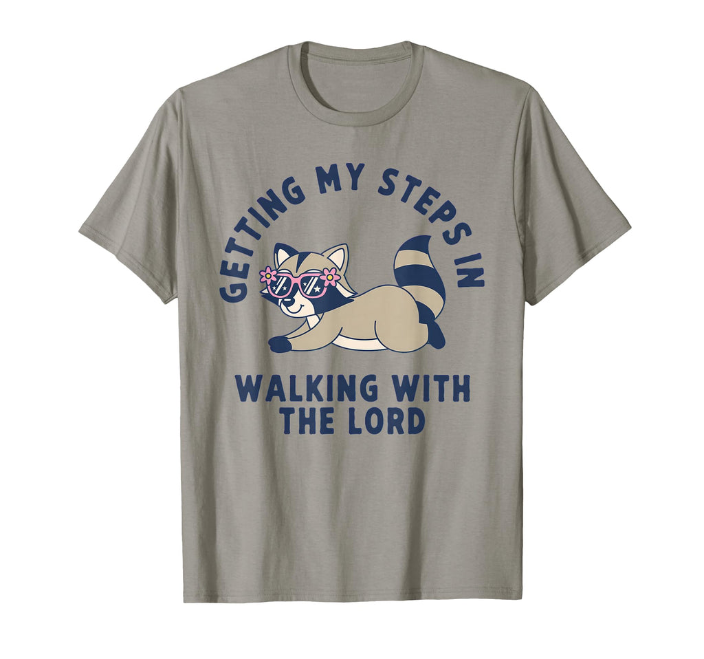 Getting My Steps Walking Lord Raccoon T-Shirt - Unique Graphic Men Women - T-Shirt, Sweatshirt, Hoodie